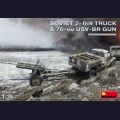 1:35   MiniArt   35272   Советский 2-х Тонный грузовик 6X4 с 76-мм УСВ-БР Пушкой 