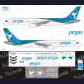 1:144   Ascensio   752-007   Набор декалей для Boeing 757-200 авиакомпания Pegas Fly (Икар) 