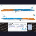1:144   Ascensio   773-007   Набор декалей для Boeing 777-300ER авиакомпания KLM (Orange) 