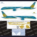 1:144   Ascensio   789-003   Набор декалей для Boeing 787-9 Dreamliner авиакомпания Vietnam Airlines 