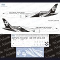 1:144   Ascensio   789-005   Набор декалей для Boeing 787-9 Dreamliner авиакомпания Air New Zealand (Black-White) 