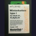 1:35   MasterClub   35162 Наборные металлические траки Tracks for  Pz.Kpfw.IV  Winterketten type 1 