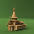 СВ-модель   1001   1:60   Спасская церковь Зашиверского острога  Якутия, XVII век